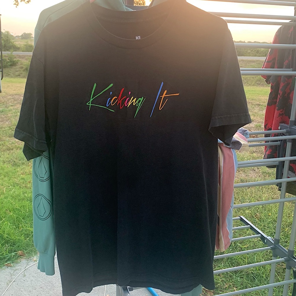 *SOLD* Kicking It | T Shirt | Rare | Rainbow | Embroidered